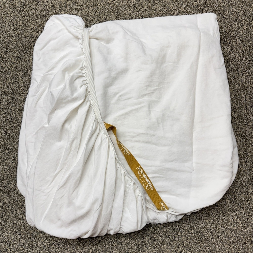 tempurpedic White Split King Fitted Sheet Cotton Dream Fit USA Made